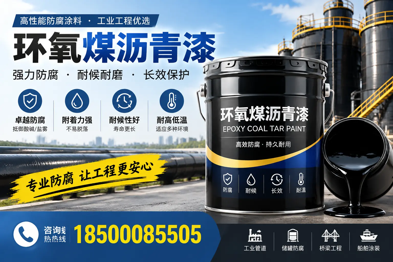 环氧煤沥青漆的施工方法与注意事项,确保在淄博顺利完成